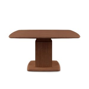 SKOVBY SM242 spisebord/sofabord 99×99 – Valnøtt/heve-senk