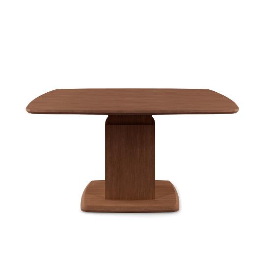 SKOVBY SM242 spisebord/sofabord 99×99 – Valnøtt/heve-senk