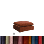 Lazy liten skammel (94×94) – Supersoft – Adore stoff 1