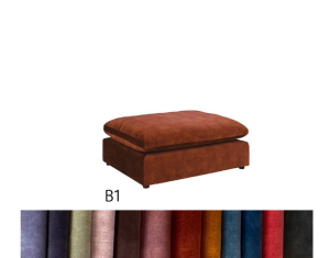 Lazy stor skammel (94×113) – Supersoft – Adore stoff