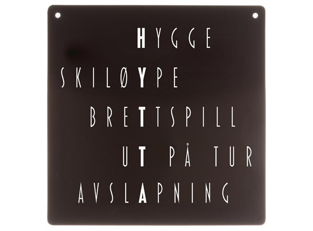 HYTTA lite metallskilt