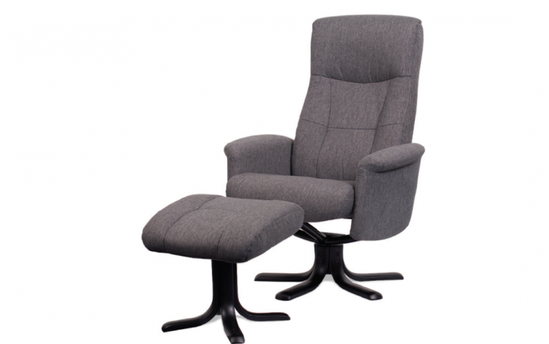 Duo stol m/pall – Bella grå