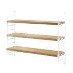 String Pocket Hylle Hvit/Eik 2